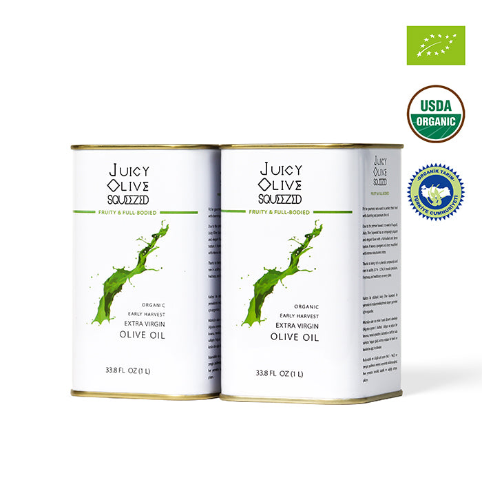Fruity & Full-Bodied | Organic Early Harvest Extra Virgin Olive Oil | 1 L Tin | Acidity ≤0.2%