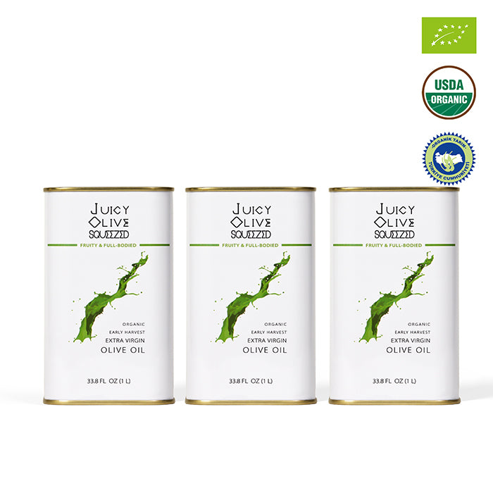 Fruity & Full-Bodied | Organic Early Harvest Extra Virgin Olive Oil | 1 L Tin | Acidity ≤0.2%