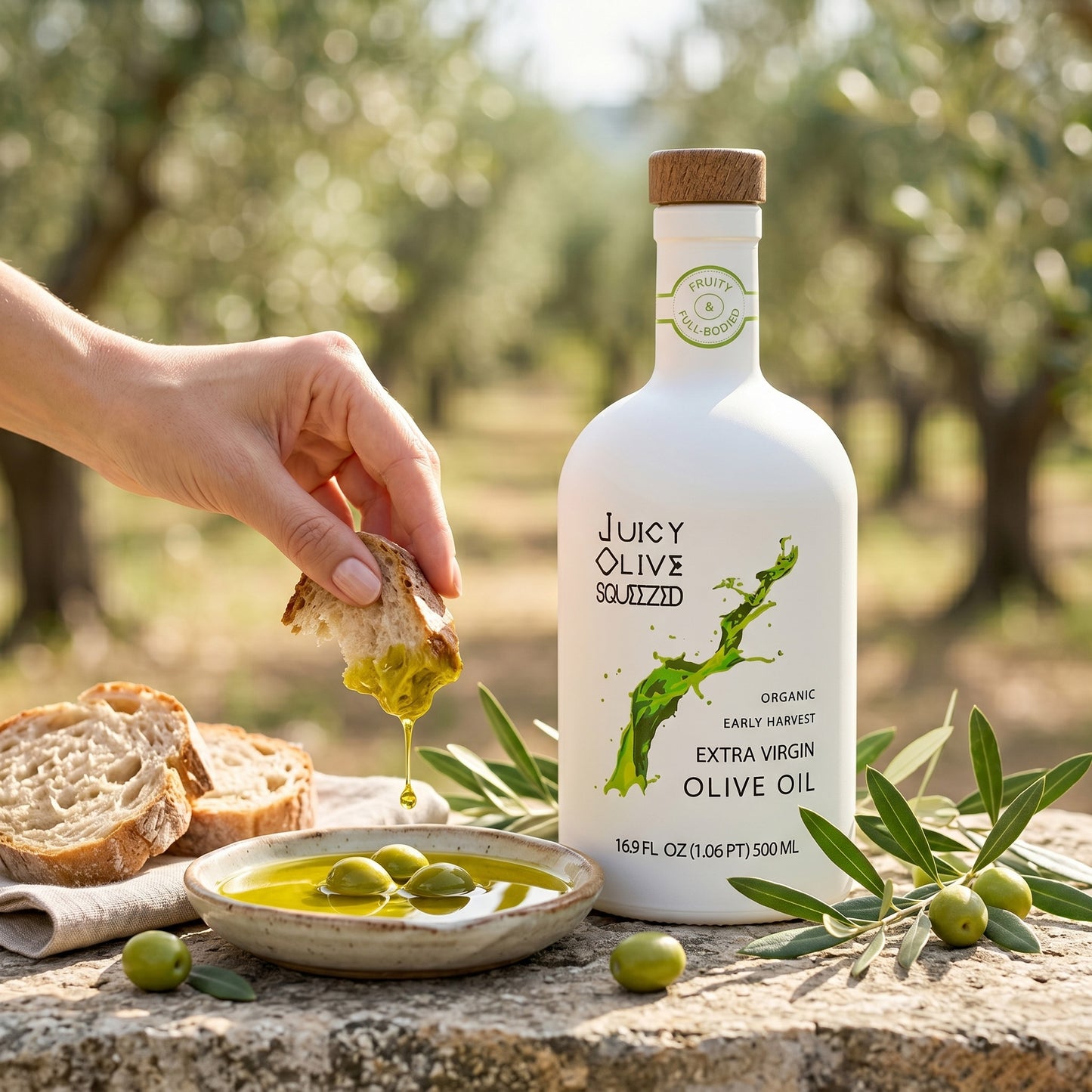 Fruity & Full-Bodied | Organic Early Harvest Extra Virgin Olive Oil | 500 Ml Bottle | Acidity ≤0.2%