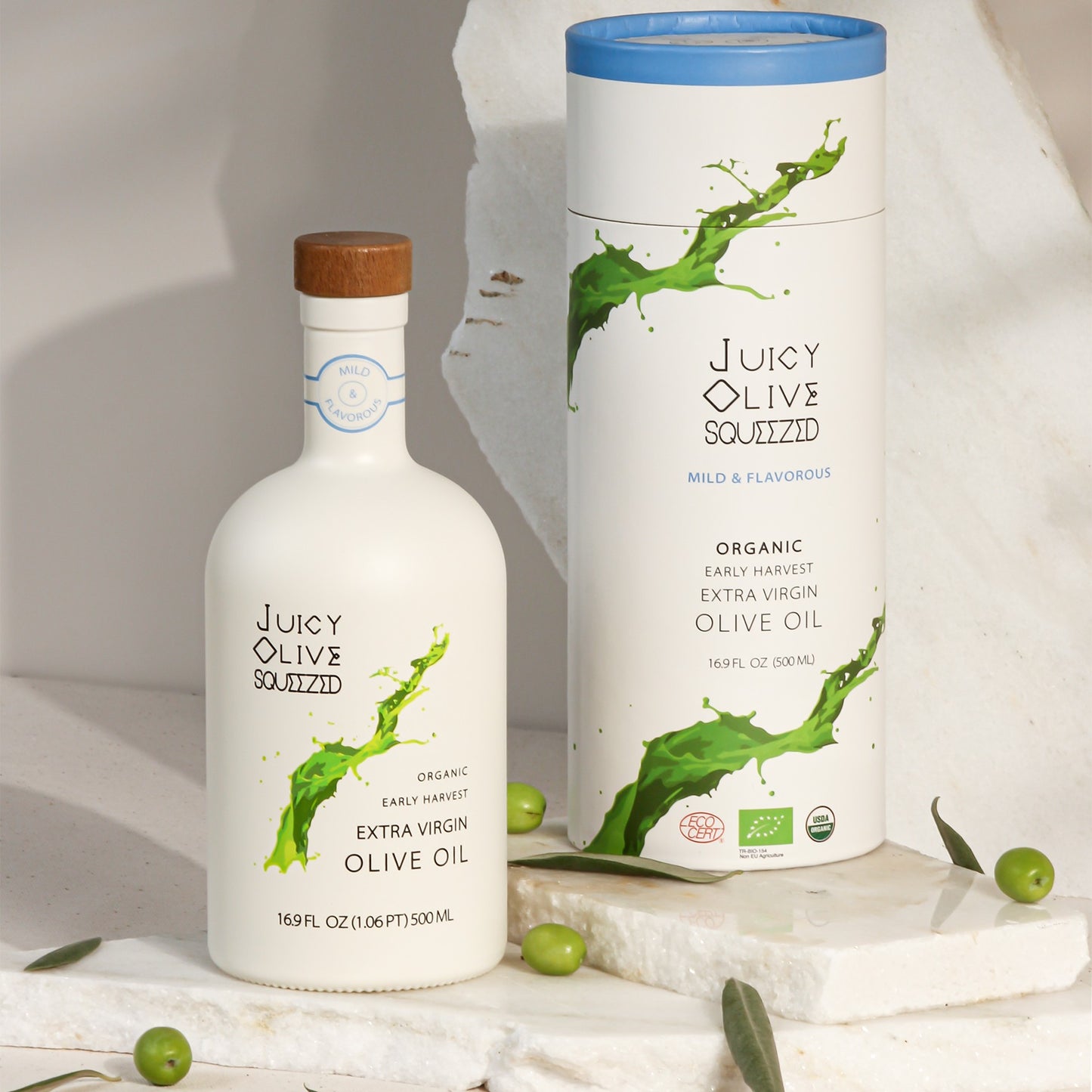 Mild & Flavorous | Organic Early Harvest Extra Virgin Olive Oil | 500 Ml Bottle | Acidity ≤0.3%