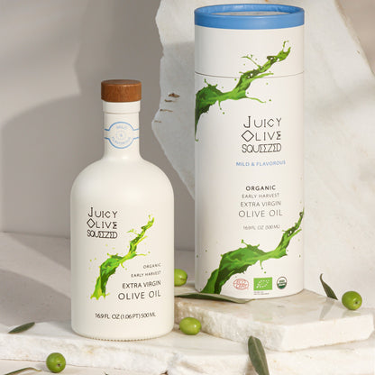 Mild & Flavorous | Organic Early Harvest Extra Virgin Olive Oil | 500 Ml Bottle | Acidity ≤0.3%