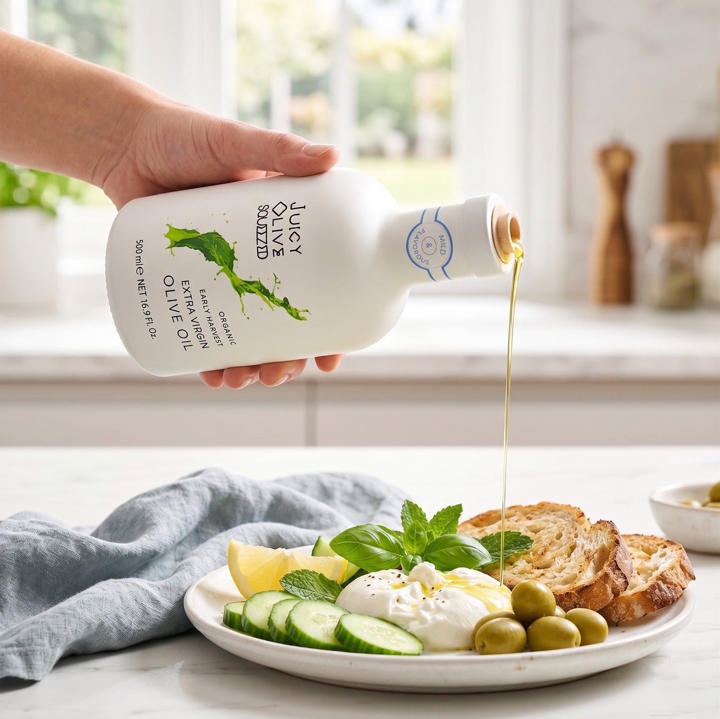 Mild & Flavorous | Organic Early Harvest Extra Virgin Olive Oil | 500 Ml Bottle | Acidity ≤0.3%