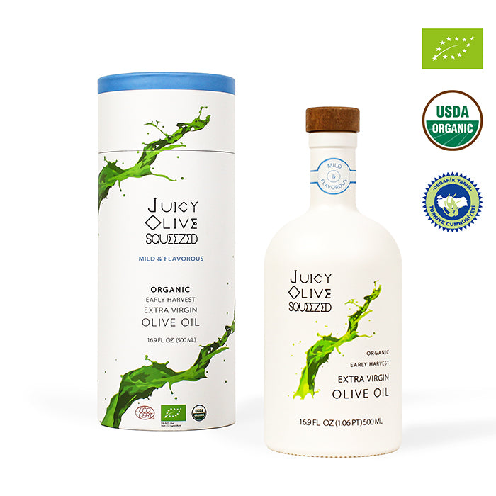 Mild & Flavorous | Organic Early Harvest Extra Virgin Olive Oil | 500 Ml Bottle | Acidity ≤0.3%