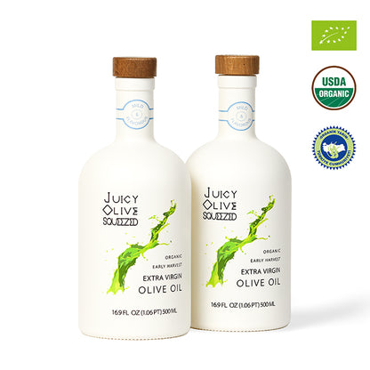 Mild & Flavorous | Organic Early Harvest Extra Virgin Olive Oil | 500 Ml Bottle | Acidity ≤0.3%
