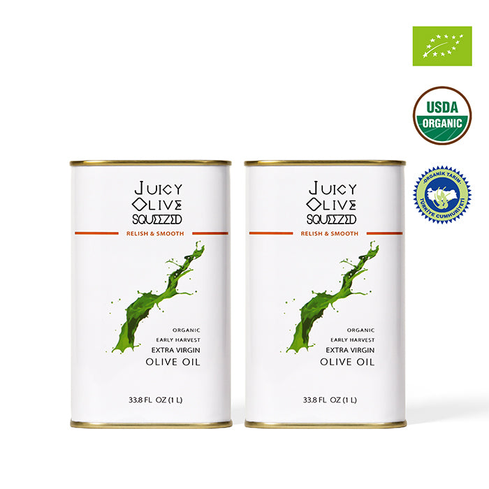 Relish & Smooth | Organic Early Harvest Extra Virgin Olive Oil | 1 L Tin | Acidity ≤0.2%