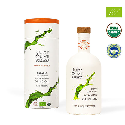 Relish & Smooth | Organic Early Harvest Extra Virgin Olive Oil | 500 Ml Bottle | Acidity ≤0.2%