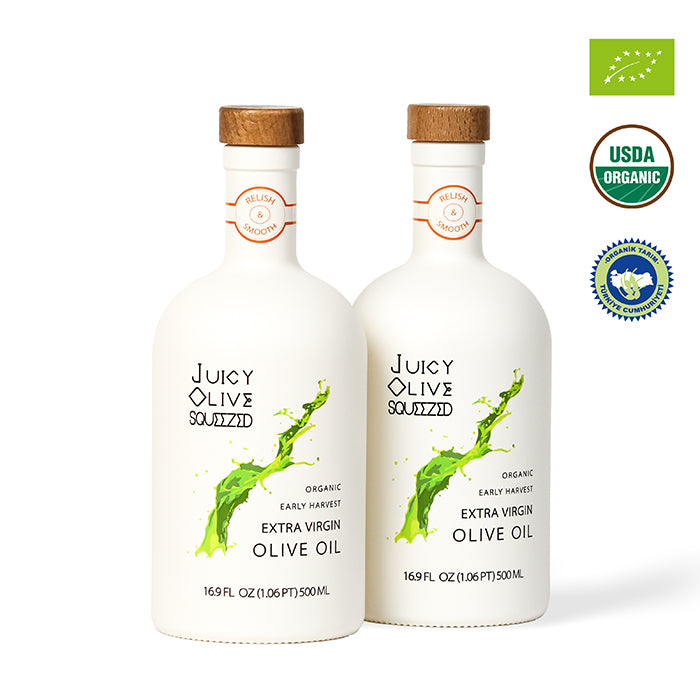 Relish & Smooth | Organic Early Harvest Extra Virgin Olive Oil | 500 Ml Bottle | Acidity ≤0.2%