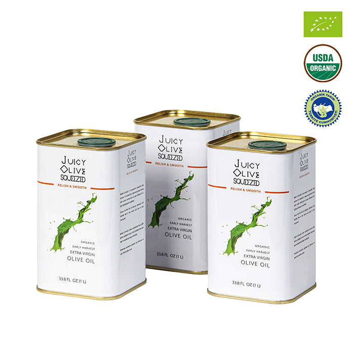 Relish & Smooth | Organic Early Harvest Extra Virgin Olive Oil | 1 L Tin | Acidity ≤0.2%
