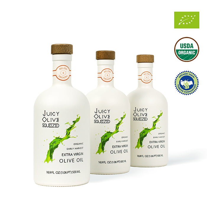 Relish & Smooth | Organic Early Harvest Extra Virgin Olive Oil | 500 Ml Bottle | Acidity ≤0.2%